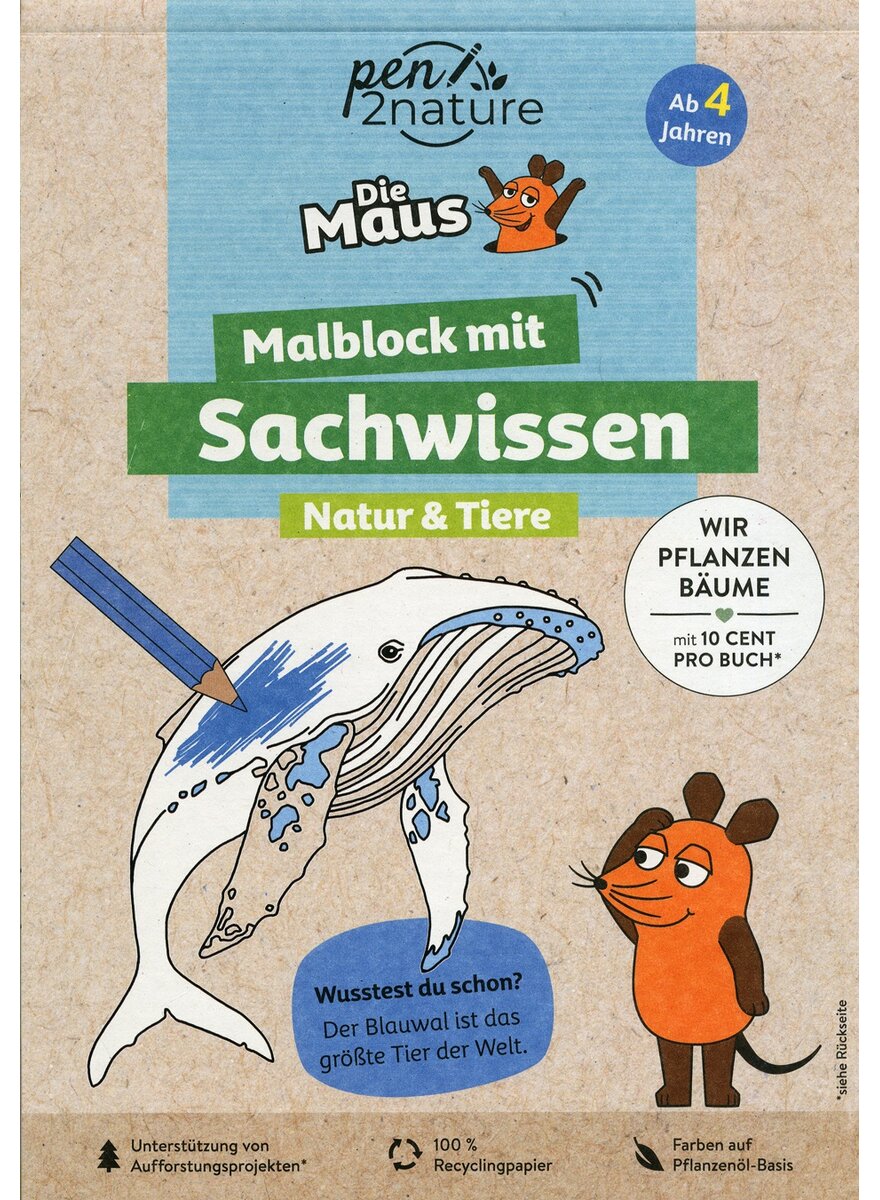 DIE MAUS MALBLOCK NATUR & TIERE