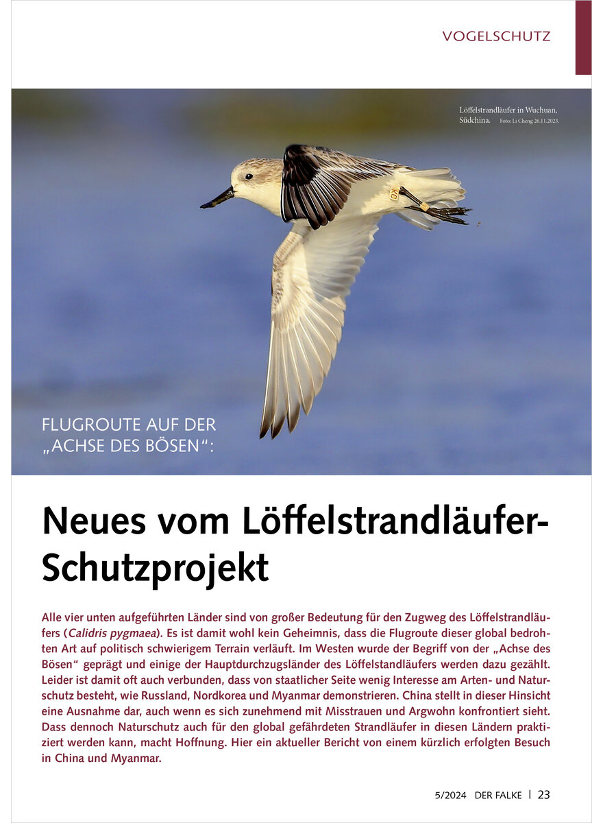 FLUGROUTE AUF DER ACHSE DES BSEN NEUS VOM LFFELSTRAND LUFER-SCHUTZPROJEKT