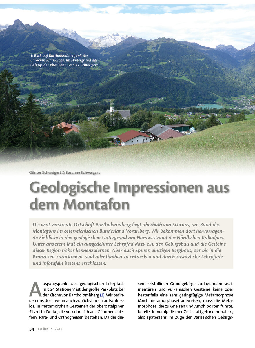 GEOLOGISCHE IMPRESSIONEN AUS DEM MONTAFON