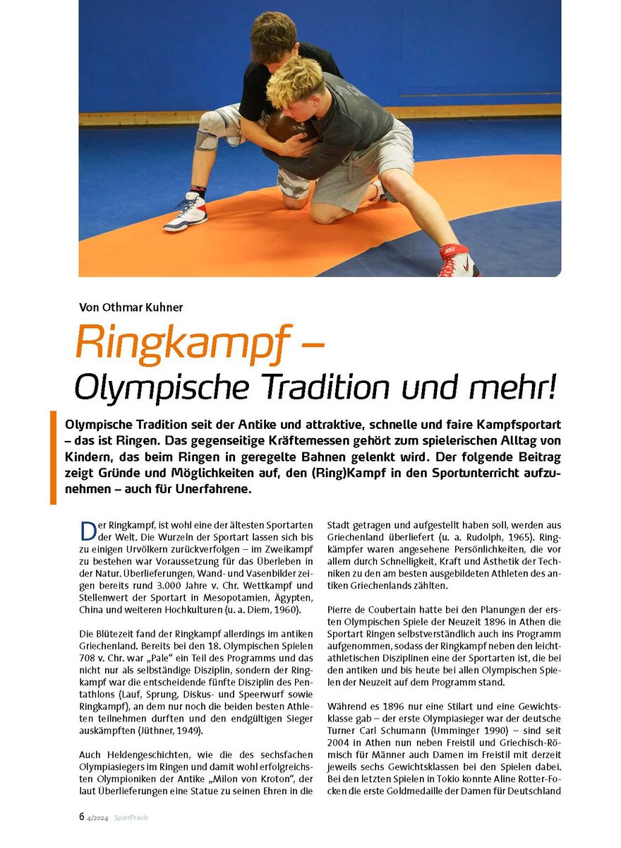 RINGKAMPF OLYMPISCHE TRADITION UND MEHR