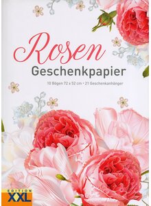 GESCHENKPAPIER ROSEN -