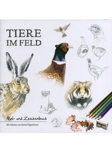 Auf diesem Bild sehen Sie das Produktbild für TIERE IM FELD-MAL- UND ZEICHENBUCH - BERND PÖPPELMANN