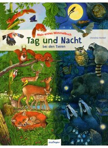 Auf diesem Bild sehen Sie das Produktbild für TAG UND NACHT BEI DEN TIEREN MEIN ERSTES WIMMELBUCH - CHRISTINE HENKEL