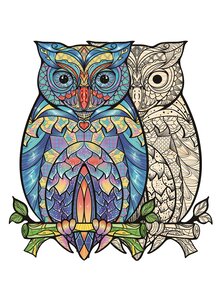 Auf diesem Bild sehen Sie das Produktbild für ARTEFAKT HOLZPUZZLE EULE 2-IN-1 - 199 TEILE