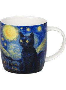 Auf diesem Bild sehen Sie das Produktbild für PORZELLANBECHER VAN GOGH KATZE