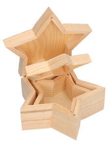 Auf diesem Bild sehen Sie das Produktbild für STERNDOSEN AUS HOLZ 2ER-SET