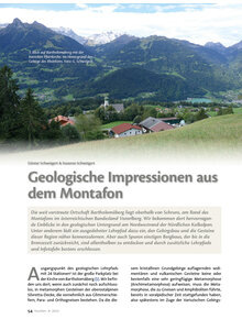 GEOLOGISCHE IMPRESSIONEN AUS DEM MONTAFON